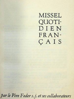 Missel quotidien français