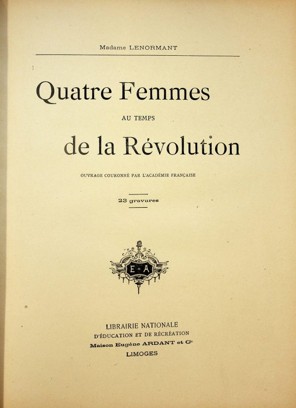 Quatre femmes au temps de la révolution