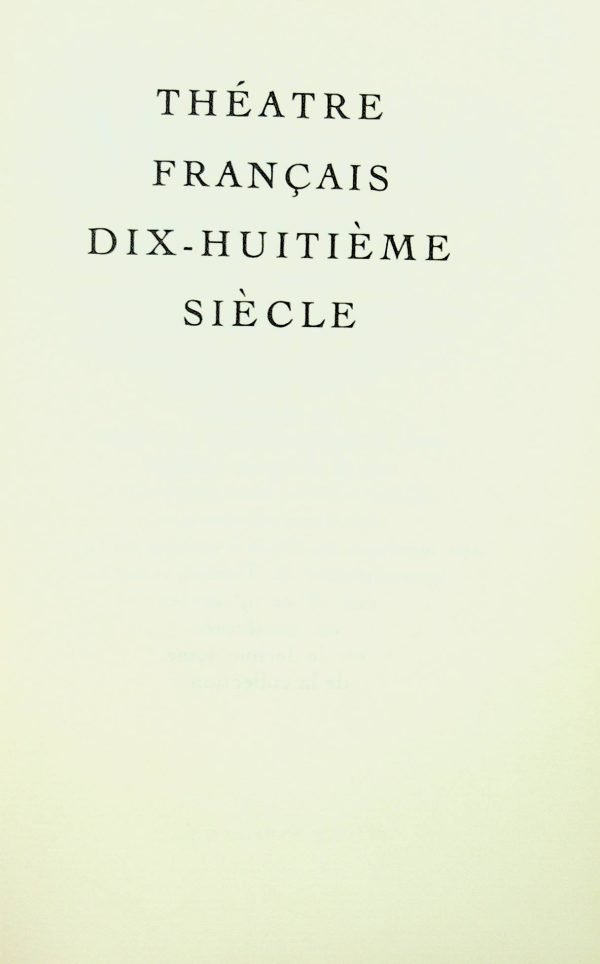 Théâtre français 18e siècle T. 02