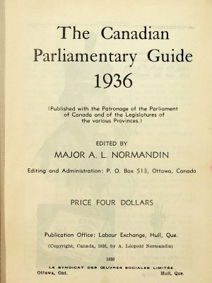 The Canadian Parlamentary Code - 1936