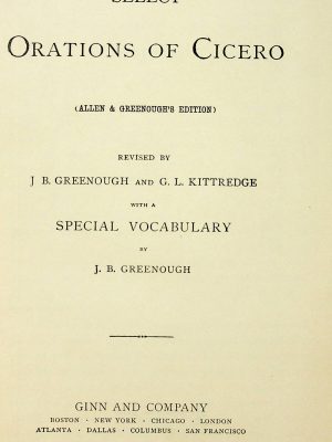 Select Orations of Cicero with Vocabulary