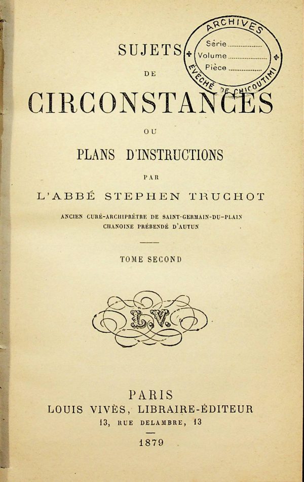 Sujets de Circonstances ou Plans d'Instructions T.02