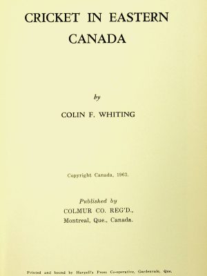 Cricket in Eastern Canada
