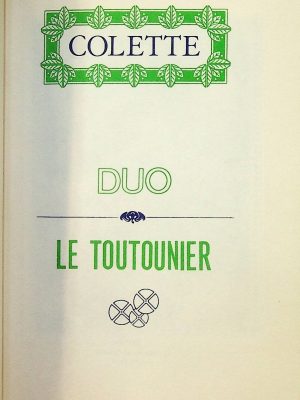Colette, œuvres complètes - Duo / Le toutounier