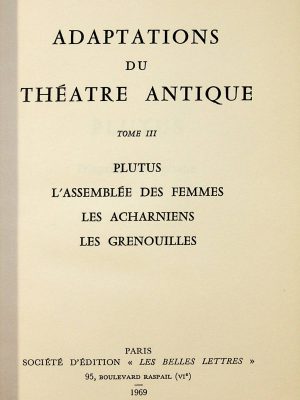 Adaptations du Théâtre Antique T.03