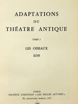 Adaptations du Théatre Antique T.01
