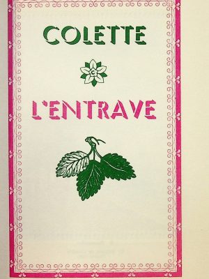 Colette, oeuvres complètes - L'entrave