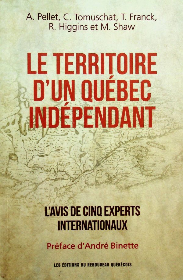 Le territoire d'un Québec indépendant