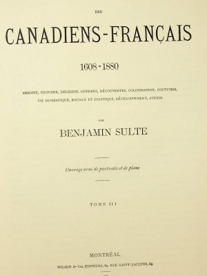 Histoire des canadiens français 1608-1880 T. 03
